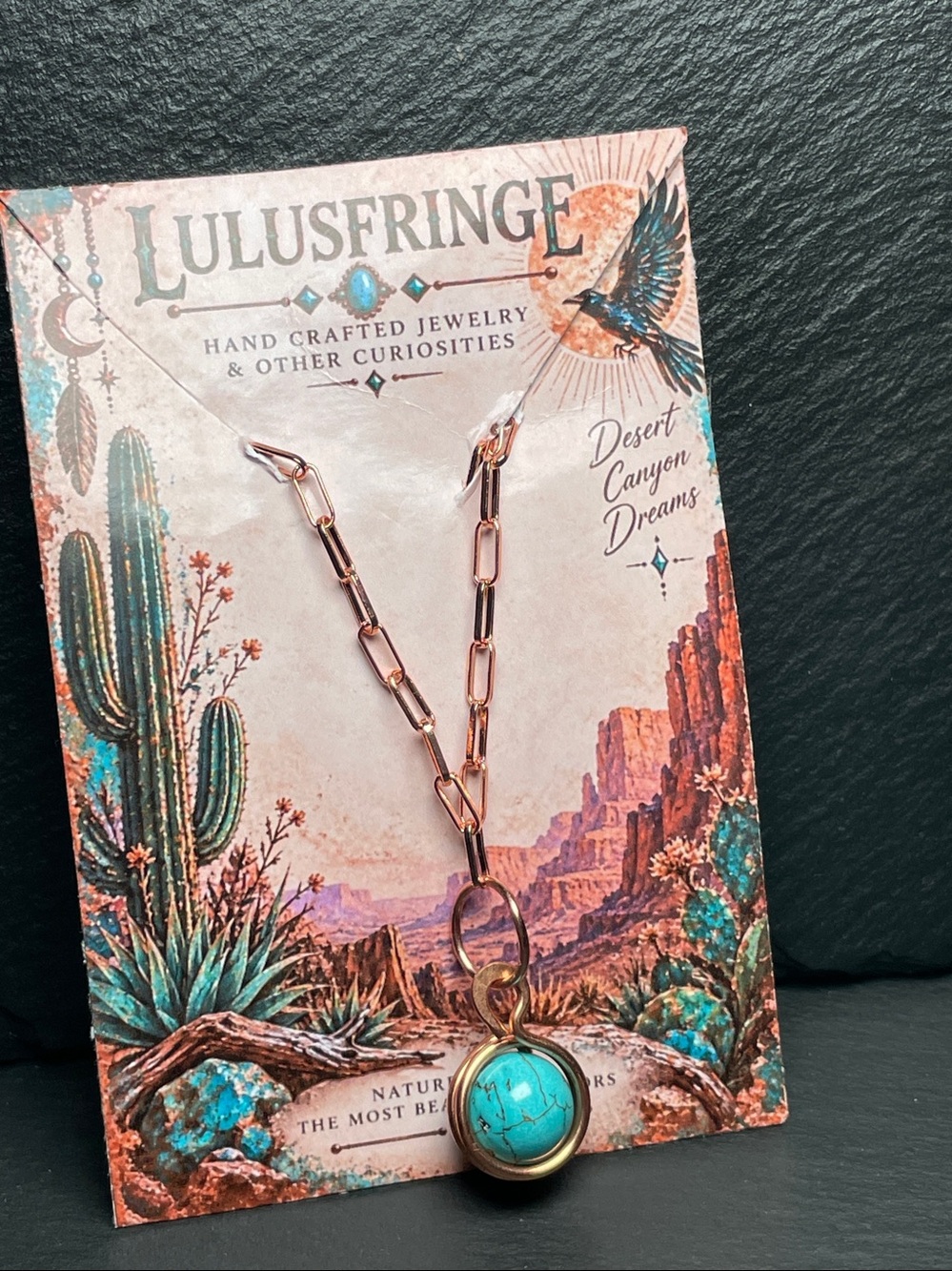 Artisan Turquoise Necklace Copper Paper Clip Chain
Magnetic Clasp - Picture 13 of 13